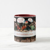 Weihnachtsgeschmack Geburtstag Jesus Comic Stilgef Tasse (Zentrum)