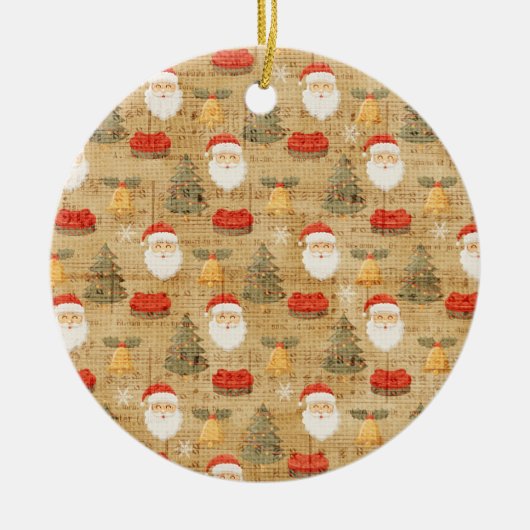 Weihnachtsgeschmack Keramik Ornament (Vorne)