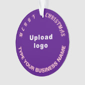 Weihnachtsgeschmack Lila Circle Acronylic Ornament (Vorderseite)