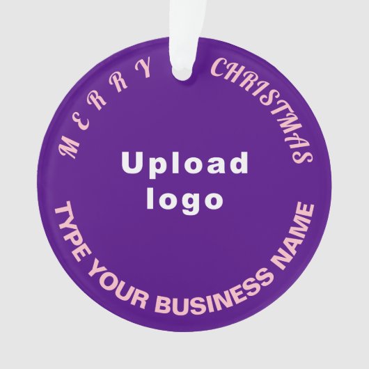 Weihnachtsgeschmack Lila Circle Acronylic Ornament (Vorderseite)