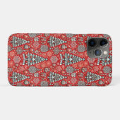 Weihnachtsgeschmack mit Bäumen, Schneeflocken Case-Mate iPhone Hülle (Rückseite (Horizontal))