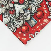 Weihnachtsgeschmack mit Bäumen, Schneeflocken Fleecedecke (Ecke)