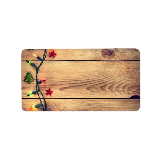 Weihnachtsgeschmack mit Licht Adressaufkleber (Vorne)