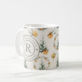 Weihnachtsgeschmack: Mit Monogramm neu Kaffeetasse (Vorderseite Links)
