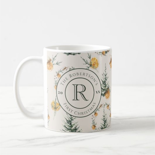 Weihnachtsgeschmack: Mit Monogramm neu Kaffeetasse (Links)