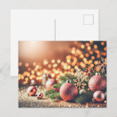 Weihnachtsgeschmack mit Ornamenten Postkarte (Vorne/Hinten)