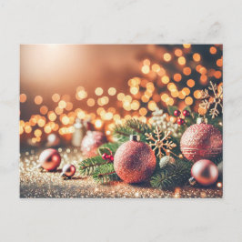 Weihnachtsgeschmack mit Ornamenten Postkarte