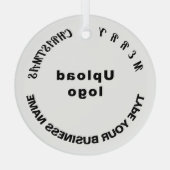 Weihnachtsgeschmack Ornament Aus Glas (Rückseite)