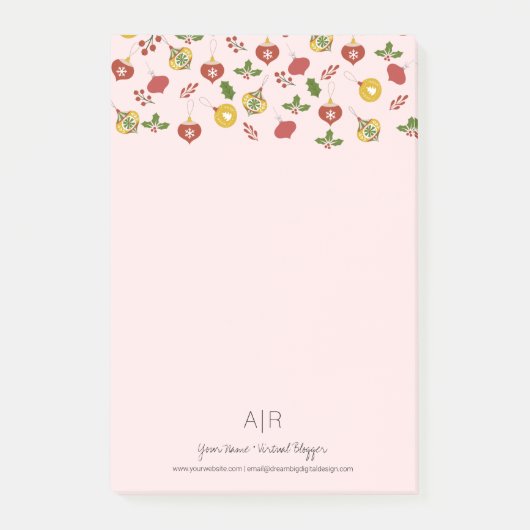 Weihnachtsgeschmack Post-it Klebezettel (Vorderseite)