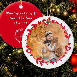 Weihnachtsgeschmack und Foto & Zitat Keramik Ornament