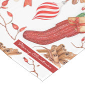 Weihnachtsgeschmack Zimt und Peppermint Muster Kurzer Tischläufer (Ecke)