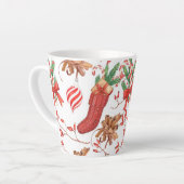 Weihnachtsgeschmack Zimt und Peppermint Muster Milchtasse (Linke Ecke)