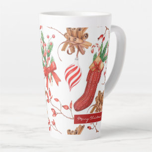 Weihnachtsgeschmack Zimt und Peppermint Muster Milchtasse