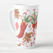 Weihnachtsgeschmack Zimt und Peppermint Muster Milchtasse (Linke Ecke)