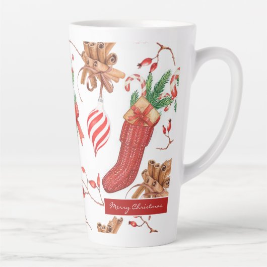 Weihnachtsgeschmack Zimt und Peppermint Muster Milchtasse (Rechts)