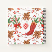 Weihnachtsgeschmack Zimt und Peppermint Muster Notizblock (Rückseite)