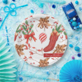 Weihnachtsgeschmack Zimt und Peppermint Muster Pappteller (Party)