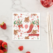 Weihnachtsgeschmack Zimt und Peppermint Muster Serviette (Beispiel)