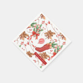 Weihnachtsgeschmack Zimt und Peppermint Muster Serviette (Ecke)