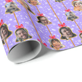 Weihnachtsgeschmuck 6 Foto L-Lila 2 Geschenkpapier (Rolleneckpunkt)