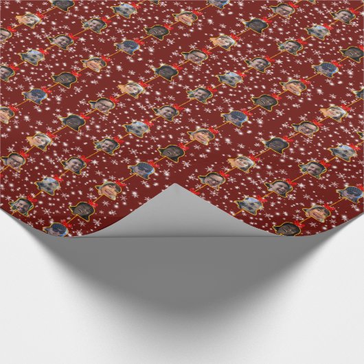Weihnachtsgeschmuck 9 Fotos D-Red Geschenkpapier (Ecke)