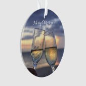 Weihnachtsgeschmuck Acrylic Sunset Ornament (Vorderseite)