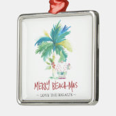 Weihnachtsgeschmuck am personalisierten Strand Ornament Aus Metall (Links)