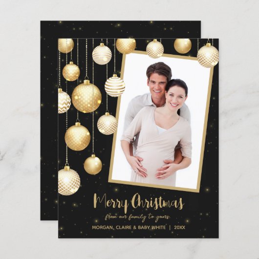 Weihnachtsgeschmuck Foto Weihnachtskarten (Vorne/Hinten)