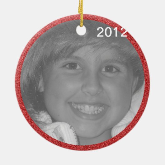 Weihnachtsgeschmuck für das Foto Keramik Ornament (Hinten)