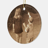 Weihnachtsgeschmuck für Oma im Foto Keramikornament (Links)