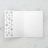 Weihnachtsgeschmuck & Galaxie Hintergrund Feiertagskarte (Innenseite)