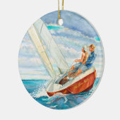 Weihnachtsgeschmuck Keramik Ornament (Links)