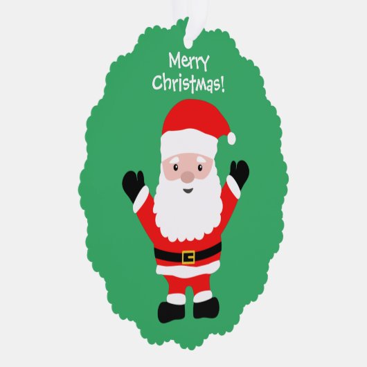 Weihnachtsgeschmuck mit Jolly Santa zum Foto Ornament Karte (Rechts)