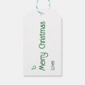 Weihnachtsgeschmuck Muster Grün Geschenkanhänger (Rückseite)