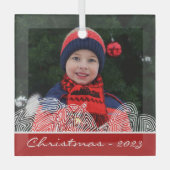 Weihnachtsgeschmuck Ornament Aus Glas (Vorderseite)