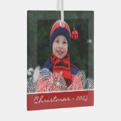 Weihnachtsgeschmuck Ornament Aus Glas (Vorderseite Rechts)