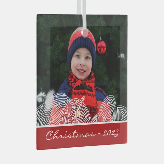 Weihnachtsgeschmuck Ornament Aus Glas (Vorderseite Rechts)