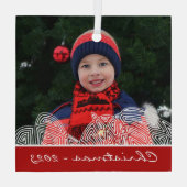 Weihnachtsgeschmuck Ornament Aus Glas (Rückseite)