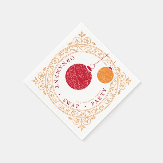 Weihnachtsgeschmuck-Party Serviette (Ecke)