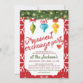 Weihnachtsgeschmuckbörse Party Einladung (Vorderseite)