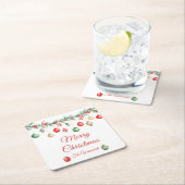 Weihnachtsgeschmuckbörse Party Garland Rechteckiger Pappuntersetzer (Vor Ort)