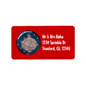 Weihnachtsgeschmuckmarke Adressaufkleber (Vorne)