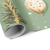 Weihnachtsgeschmuckmuster - Grün Geschenkpapier (Rolleneckpunkt)