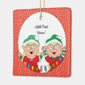 Weihnachtsgeschmucksplatz personalisieren keramikornament (Links)