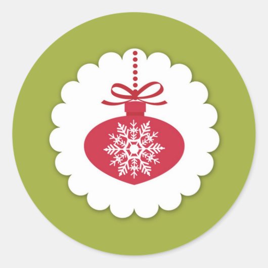 Weihnachtsgeschmucksticker Runder Aufkleber (Vorderseite)