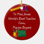 Weihnachtsgeschmuckvorlage von LEACHER Keramik Ornament (Hinten)