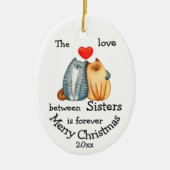 Weihnachtsgeschwister Keramik Ornam Keramik Ornament (Vorne)