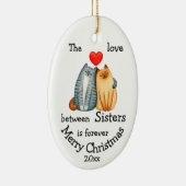 Weihnachtsgeschwister Keramik Ornam Ornament (Rechts)