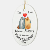 Weihnachtsgeschwister Keramik Ornam Ornament (Links)