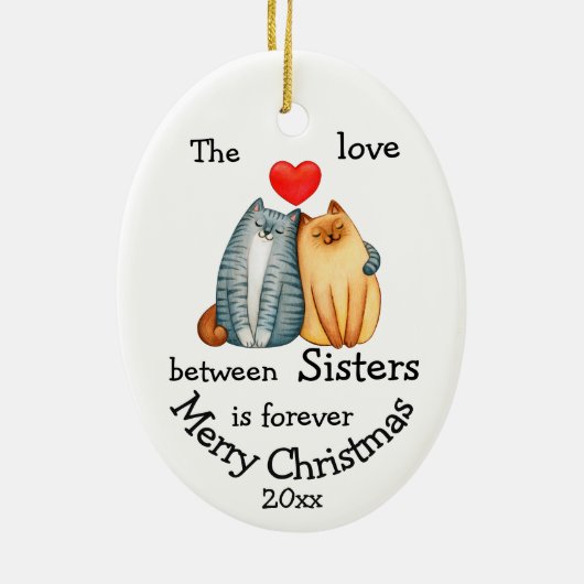 Weihnachtsgeschwister Keramik Ornam Ornament (Hinten)